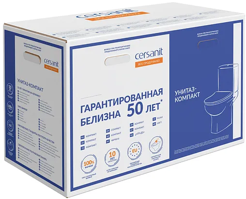 Унитаз-компакт Cersanit Flavis 031 3/6 DPL EO slim белый 64288 Унитаз-компакт Cersanit Flavis 031 3/6 DPL EO slim белый 64288