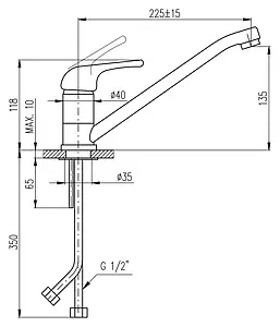 Смеситель для кухни Rav Slezak Sazava хром SA005.5, 2