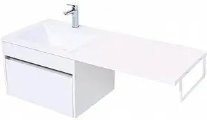 Тумба-умывальник подвесная над стиральной машиной Aquanet Токио 120 L белый 00237744+00235499 Тумба-умывальник подвесная над стиральной машиной Aquanet Токио 120 L белый 00237744+00235499, 1