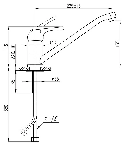 Смеситель для кухни Rav Slezak Sazava хром SA005.5