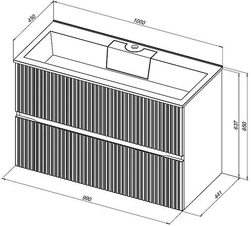 Тумба под умывальник Aquanet Джейн 100 маренго 00313304