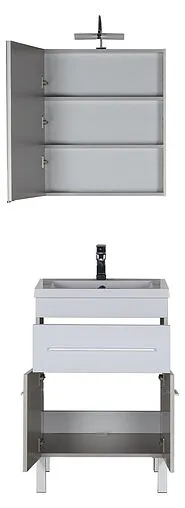 Шкаф-зеркало Aquanet Верона 58 L белый 00175344