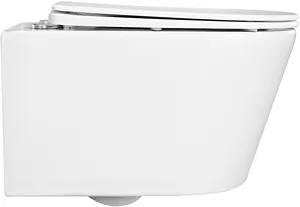 Унитаз подвесной безободковый Aquatek Оберон белый AQ1363W-00, 3
