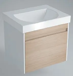 Тумба под умывальник подвесная Kerama Marazzi Buongiorno 60 дуб сонома/белый BGN.60.1+1\OAK Тумба под умывальник подвесная Kerama Marazzi Buongiorno 60 дуб сонома/белый BGN.60.1+1\OAK, 1