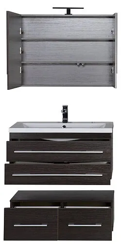 Шкаф-зеркало Aquanet Нота 90 L венге 00159110 Шкаф-зеркало Aquanet Нота 90 L венге 00159110