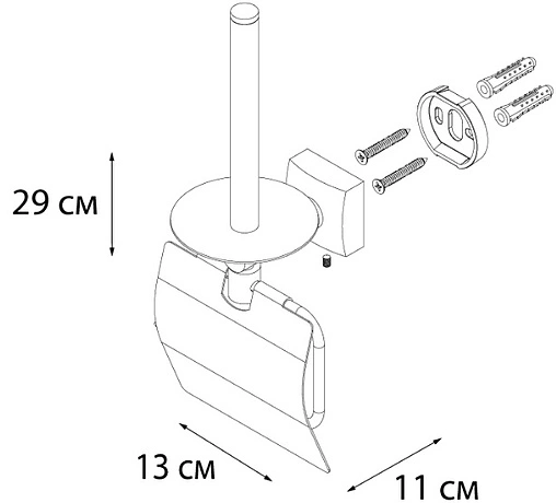 Держатель туалетной бумаги с держателем запасного рулона Fixsen Kvadro хром FX-61310E