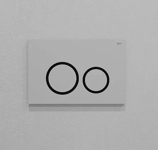 Клавиша смыва для унитаза IDDIS Unifix UNI03WBi77 кнопки/черный, рамка/белый