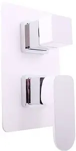 Смеситель для ванны скрытого монтажа Rav Slezak Yukon белый/хром YU186KCB, 1