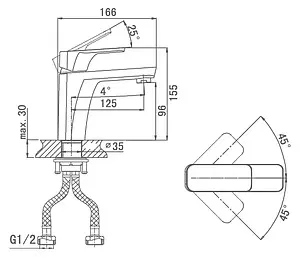 Смеситель для раковины D&K Berlin Technishe чёрный/хром DA1432115 Смеситель для раковины D&K Berlin Technishe чёрный/хром DA1432115, 2