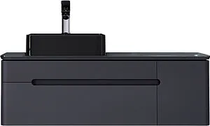 Тумба под умывальник подвесная Jorno Shine 120 антрацит Shi.01.120/P/A Тумба под умывальник подвесная Jorno Shine 120 антрацит Shi.01.120/P/A, 1