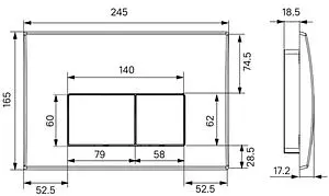 Клавиша смыва для унитаза IDDIS Optima Home OPH10G0i77 хром глянцевый, 2