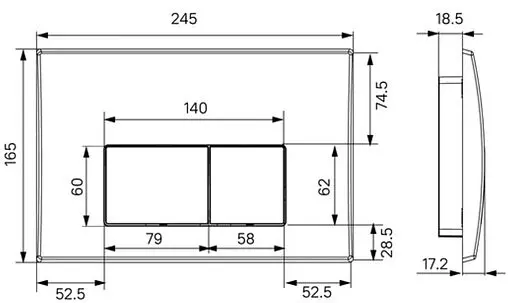 Клавиша смыва для унитаза IDDIS Optima Home OPH10G0i77 хром глянцевый