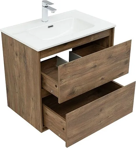 Тумба под умывальник подвесная Aquanet Милан 70 дуб рустикальный 00336378