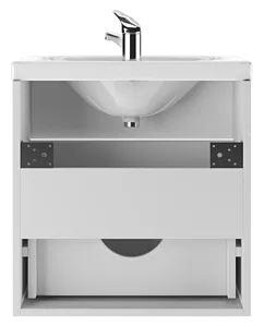 Тумба-умывальник подвесной Айсберг Классик 55 белый DA3006T+4607152360509, 5