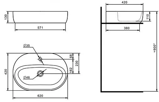 Тумба-умывальник подвесная Aquaton Лофт Урбан 100 графит/орегон 1A2477K5LQX60