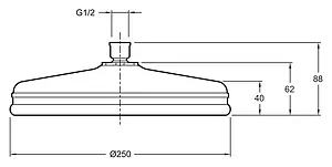 Лейка верхнего душа Jacob Delafon Katalyst хром E13693-CP, 2