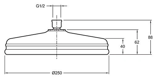 Лейка верхнего душа Jacob Delafon Katalyst хром E13693-CP
