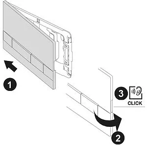 Клавиша смыва для унитаза Lemark Bit 9803007 хром матовый, 3