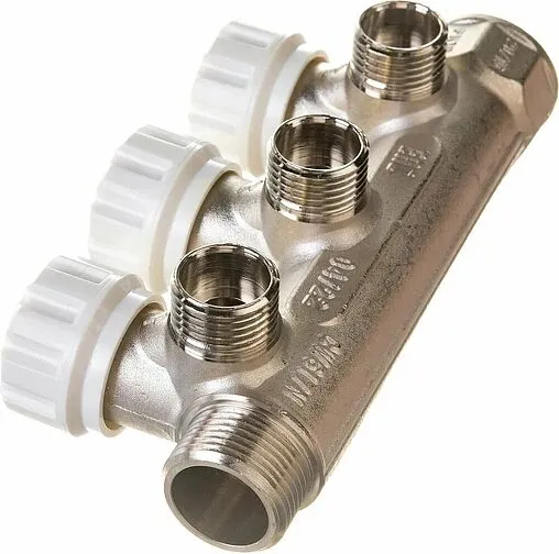 Коллектор регулирующий проходной 3 отвода ¾&quot;в/н x ½&quot;к Valtec VTc.570.N.0503