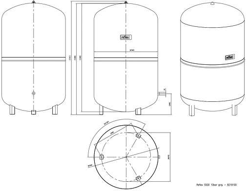 Гидроаккумулятор Reflex S 500л 10 бар 8219100