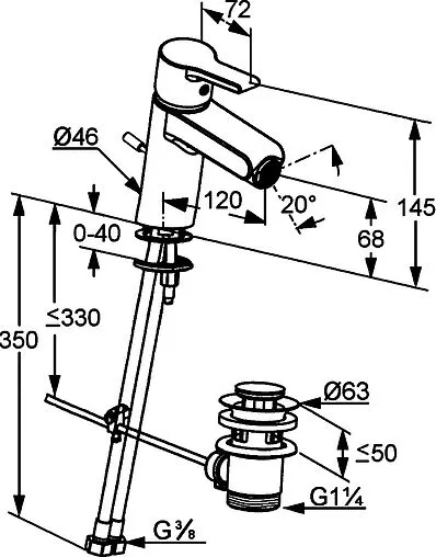 Смеситель для биде Kludi O-CEAN хром 384300575 Смеситель для биде Kludi O-CEAN хром 384300575