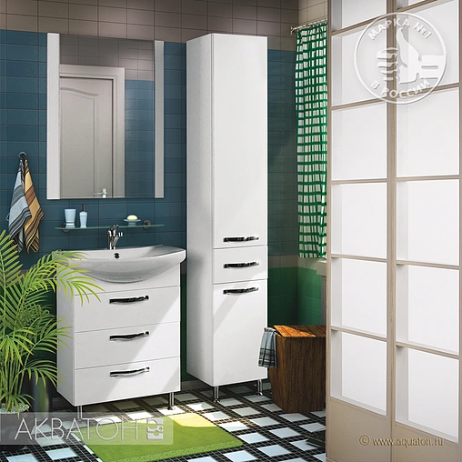 Тумба под умывальник напольная Aquaton Ария 50 H белый 1A123401AA010 Тумба под умывальник напольная Aquaton Ария 50 H белый 1A123401AA010