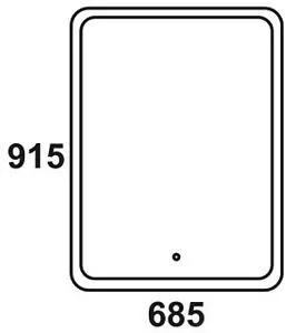 Зеркало с подсветкой Continent Glamour Led 68.5x91.5 с функцией Bluetooth белый ЗЛП898, 2