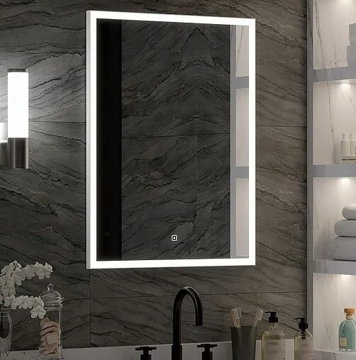 Зеркало с подсветкой Continent Frame White Led 60x80 с подогревом белый ЗЛП1138