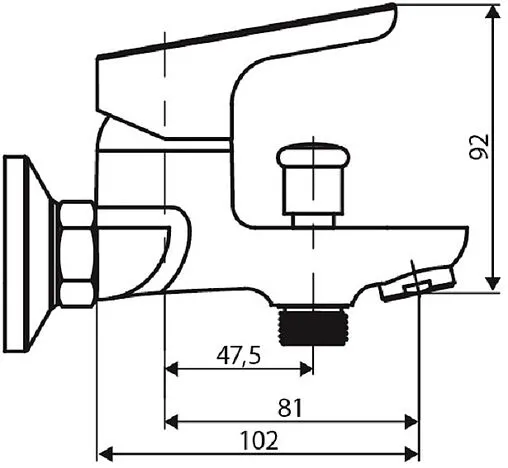 Смеситель для ванны Dorff Norma хром D1010008 Смеситель для ванны Dorff Norma хром D1010008