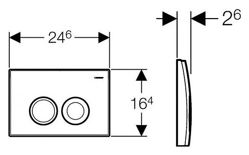 Клавиша смыва для унитаза Geberit Delta 21 115.125.21.1 хром глянцевый