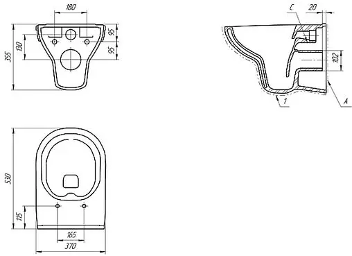 Комплект 6 в 1 Cersanit City CO DPL EO slim S-SET-CITC/LPRO/S-DL/WG-w с кнопкой Blick белый глянцевый Комплект 6 в 1 Cersanit City CO DPL EO slim S-SET-CITC/LPRO/S-DL/WG-w с кнопкой Blick белый глянцевый
