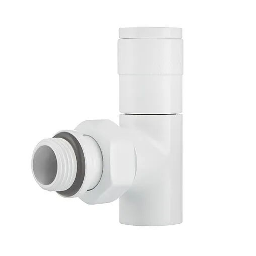 Комплект вентилей запорных угловых ½" в/н Royal Thermo Piano белый RTE 56.0012