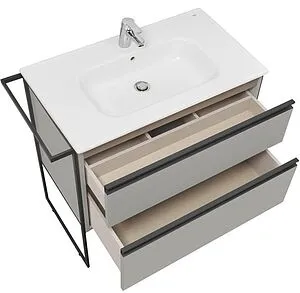 Тумба-умывальник подвесная Roca Domi 80 серый матовый ZRU9307874+ Тумба-умывальник подвесная Roca Domi 80 серый матовый ZRU9307874+, 5