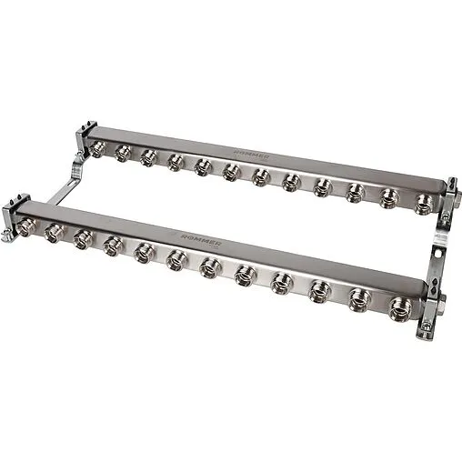 Группа коллекторная распределительная 12 отводов 1&quot;в/в x ¾&quot;ек Rommer RMS-4401-000012
