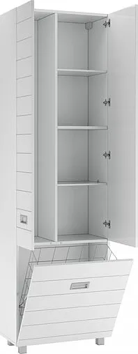 Шкаф-пенал напольный Домино Cube 60 белый DC5014P