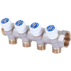 Коллектор регулирующий проходной 4 отвода 1&quot;в/н x ½&quot;н Stout SMB 6852 011204, 5