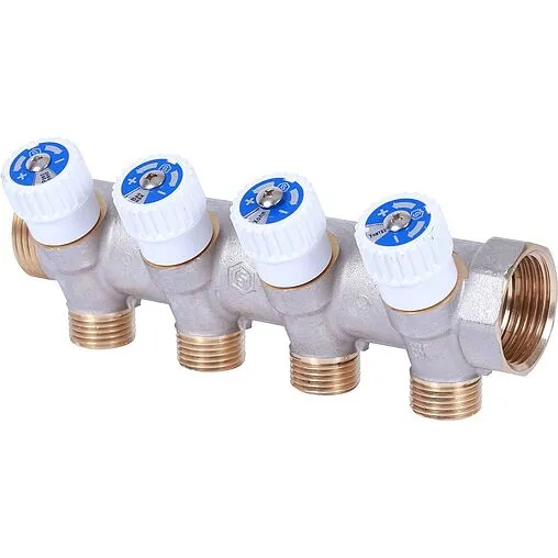 Коллектор регулирующий проходной 4 отвода 1"в/н x ½"н Stout SMB 6852 011204 Коллектор регулирующий проходной 4 отвода 1"в/н x ½"н Stout SMB 6852 011204