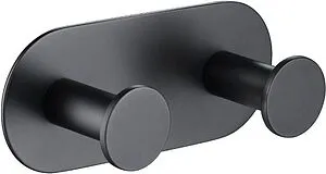 Крючок двойной Timo Saona чёрный матовый 13014/03 Крючок двойной Timo Saona чёрный матовый 13014/03, 1