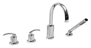 Смеситель на борт ванны на 4 отверстия Aquanet Wide W78 хром 2050178CP Смеситель на борт ванны на 4 отверстия Aquanet Wide W78 хром 2050178CP, 1