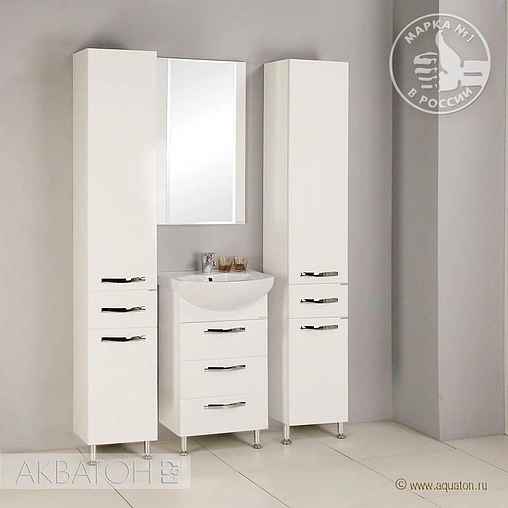 Тумба под умывальник напольная Aquaton Ария 50 H белый 1A140201AA010
