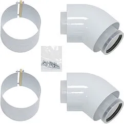 Колено для дымохода Ø 60/100мм ∠ 45° (PP) для конденсационных котлов Vaillant 303911