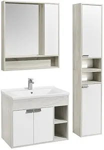 Шкаф-зеркало Aquaton Флай 80 белый/дуб крафт 1A237702FAX10, 5