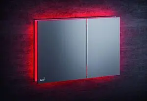 Клавиша смыва для унитаза AlcaPlast AIR LIGHT-RED нержавеющая сталь с красной подсветкой, 4