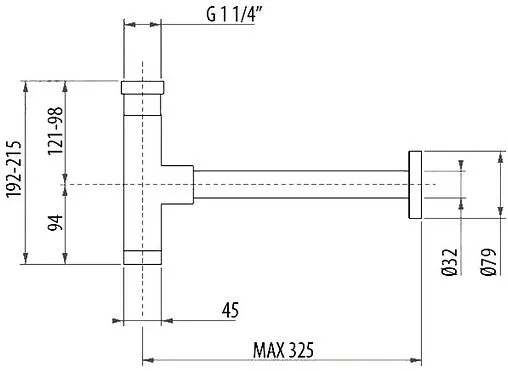Сифон бутылочный для раковины Gattoni Accessori хром 0162/00C0 Сифон бутылочный для раковины Gattoni Accessori хром 0162/00C0
