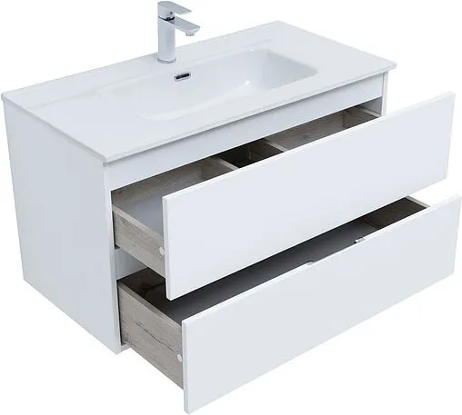 Тумба под умывальник подвесная Aquanet Алвита New 90 белый матовый 00303920