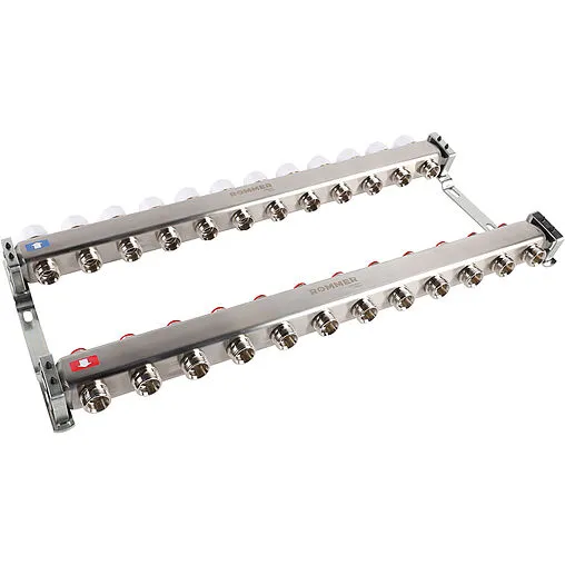 Группа коллекторная без расходомеров 12 отводов 1&quot;в/в x ¾&quot;ек Rommer RMS-3200-000012