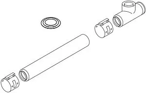 Комплект дымохода базовый Ø 80/125мм L=500мм Protherm 0020199387, 1