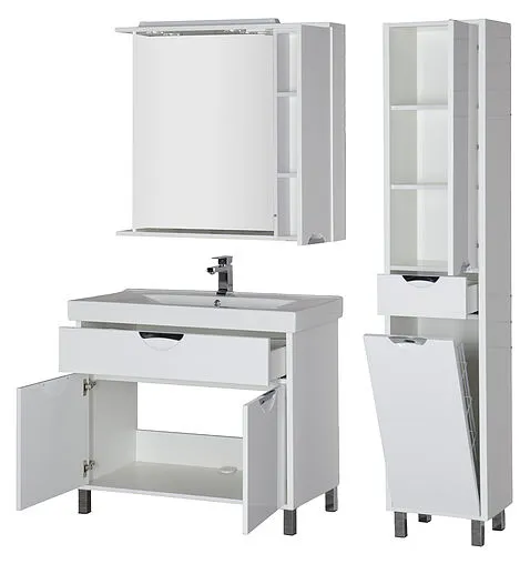 Шкаф-зеркало Aquanet Гретта 100 R белый 00179208