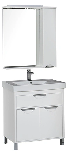 Шкаф-зеркало Aquanet Гретта 75 R белый 00176899
