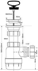 Сифон бутылочный для мойки Mc Alpine MRSK2 Сифон бутылочный для мойки Mc Alpine MRSK2, 2